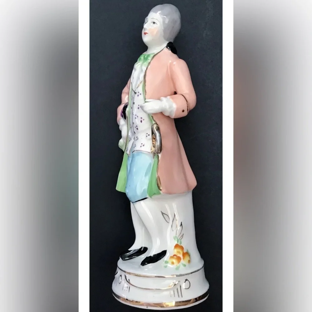 Vintage Colonial Gentleman Man Figure Statue Colorful Whimsical Occupied Japan